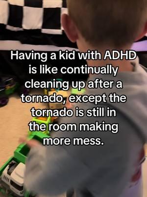 Or any kids honestly  Am I right? Payton will often make messes and overwhelm himself trying to clean. I’ve found that offering to help, but still making him do it helps with the meltdowns. Do your kids struggle with this too? #adhd #adhdcleaning #adhdcommunity #adhdfamily #adhdkids #adhdsupport #adhdcheck #adhdprobs #adhdsquad #neurodivergent 