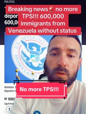 The Trump administration is revoking a recent Biden-era extension of temporary deportation protections for hundreds of thousands of Venezuelans in the United States, according to an unpublished Department of Homeland Security document  #tps #venzuela #immigration #greencard #immigrationlawyer #temporaryprotectedstatus #greenscreen 