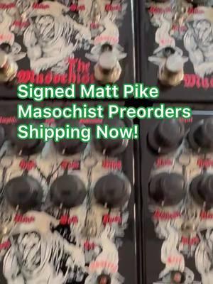 Signed first run @Riffchild6 Masochist preorders shipping NOW!  Keep an eye on your email inbox for tracking as we expect to have all pedals shipped out by this Friday, 1/31.  Thanks to all who preordered and waited patiently for shipment! ⚔️ #mattpike #highonfire #sleeptheband #themasochist #doesitdoom