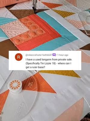 Drop a 'ruler' in the comments, and I’ll send you the link! 👇 "Where can I get a ruler base?" Great question! 🙌 If you're quilting with rulers, a ruler base is an absolute must-have! Along with a ruler foot, it creates a large, flat working surface—without it, your rulers will be flopping all over the place, and you will be screaming bad words. Trust me on this one. 😂 If you’re using a sit-down machine, you’ll also need a large flat surface to keep things steady! Just getting started with ruler quilting? Check out my book, Visual Guide to Creative Straight-Line Quilting! 📖✨ I share everything you need to know to start ruler quilting with confidence! I also recommend getting a ruler base that is made specifically for your machine. I quilt on a Gammill machine, so I use the Gammill ruler base. If you're unsure which one to get, reach out to your machine dealer or manufacturer to find the best ruler base for your specific machine! Visual Guide to Creative Straight-Line Quilting – Piece N Quilt www.piecenquilt.com #rulerquilting #machinequilting #quiltingtips #freemotionquilting #quiltersofinstagram #longarmquilting #quiltingfun #quiltingtools #fmq #modernquilting #quiltinglove #quiltingclass #learntoquilt #quiltingeducation #quiltlikeapro