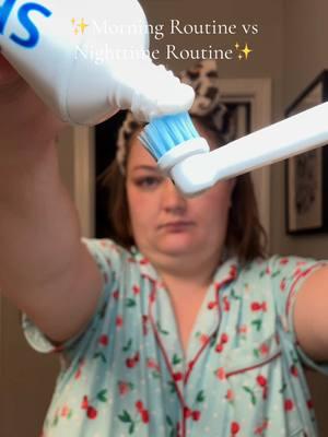 Morning vs nighttime routine. Been finding peace and comfort in making better routines for myself! #morningroutine #nighttimeroutine #myroutines @CeraVe @Sensodyne US  @Frownies @laneige_us @Hero Cosmetics 