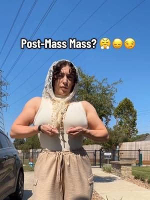 Post-Mass flex because Christ is my strength, my rock, and my strong tower. May he guide me each and every day towards sainthood 🙏🏼 and to being jacked and strong 😤 #catholictiktok #catholicwomen #catholicism #catholicmass #veilingchristian #yourbodyisyourtemple 