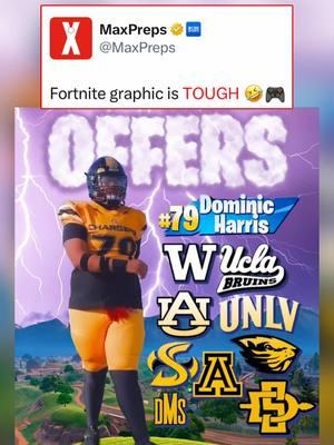 Where is he landing at? 😭🔥 (via h1rris/IG, deanmakestuff/IG)  #football #fortnite #graphic #athlete #oline #lineman #highschoolfootball #recruitment #CollegeFootball #offers #sports #funny