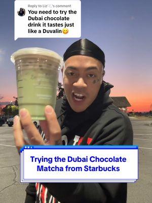 Replying to @Liz🫧 Trying the VIRAL Dubai Drink from @Starbucks #starbucks #dubaidrink #dubaichocolatematchalatte #starbucksdrink #dubaichocolate  