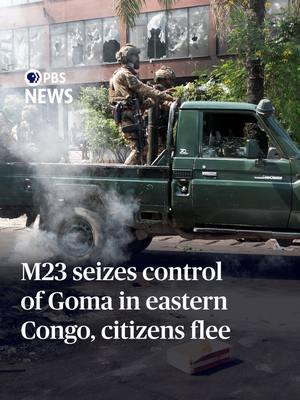 Thousands flee M23 seizes control of Goma in eastern Congo Thousands have fled Goma, a key city in the eastern part of the Democratic Republic of Congo, after M23 rebel fighters claimed control of the city Monday.  The fighting between the rebel groups and the Congolese forces has been a decades-long conflict displacing 4.5 million people. It has spurred one of the world’s largest humanitarian crises and is a conflict rooted in ethnic tensions and desires to control DRC’s mineral resources. M23 is named after the date of a failed-peace agreement that was signed between the group’s predecessor and Congo on March 23, 2009. The United Nations and the United states say M23 is funded and directed by Rwanda, a claim the Rwandan government denies. #congolese #congo #m23 #democraticrepubliccongo #humanitariancrisis #drc #pbsnews #newshour #pbsnewshour #rwanda #rwandantiktok #unitednations #gomacongo #goma #easterncongo