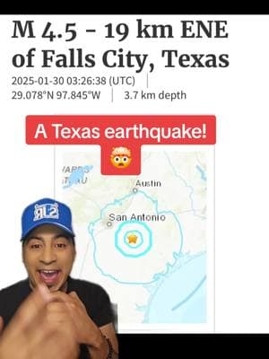 A Texas earthquake! A 4.5 magnitude earthquake strikes. #foryou #foryoupage #earthquake #weather #weathertok #weatherupdate #news #breaking #greenscreen 