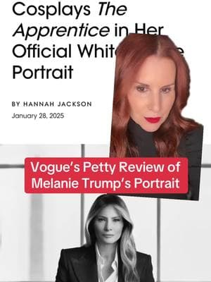 My review of #Vogue’s fashion review of #MelaniaTrump’s #flotus portrait look