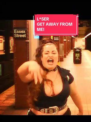 L*SER! GET AWAY FROM ME! 💋👠🎤 The NYC ANTHEM 🗽(if you can fake it here you can fake it anywhere!) #nyc #bowery #les #subway #jmz #newyork #hiphop #boombap #undergroundrap #altrap #punk #alternative #warriors #femalerapper #lyrics #singalong #anthem 