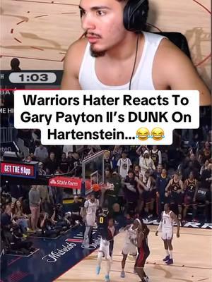 Gary Payton II Baptized Hartenstein… #fyp #NBA #nbahighlights #goldenstatewarriors #warriors #warriorshater #garypayton #garypaytonii #warriorsvsthunder #isaiahhartenstein #dunk #poster #funny #reaction #basketball #dandaman #curry #stephcurry 