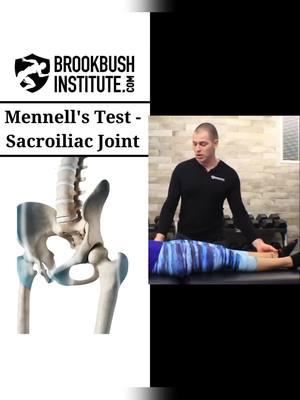 🔴 Mennell's Test - Sacroiliac Joint Video clip from the online course "Special Tests: Sacroiliac Joint (SIJ)": The course counts for 1 credit toward the Brookbush Institute certifications and is pre-approved continuing education. Watch the full video and take the course! Go to our profile 👉 @BrookbushInstitute Click on linkin.bio/brookbushinstitute Choose this image 🔵 Brookbush Institute offers: • Certified Personal Trainer (CPT) Certification • Human Movement Specialist (HMS) Certification • Integrated Manual Therapist (IMT) Certification • 180+ CEC-approved courses • Courses on desktop or mobile • 500+ videos & 500+ articles • New features and content added weekly! 🔴 Completing courses and certifications has never been easier, and the quality of courses has never been higher! #integratedmanualtherapist #effectivetreatment #physio #physicaltherapist #physiotherapist #manualtherapy #integratedmanualtherapy #IASTM #athletictrainer #chiropractic #LMT #massagetherapy