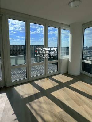 Brooklyn Living: Corner 2-bed, 2-bath unit checks all the boxes—floor-to-ceiling windows, a private terrace, king size primary suite & in home laundry. Priced at $7K/month net. Would you live here? 📩 #nyc #apartmenttour #nycrentals #prospectheights #brooklynrental #apartmentforrent #2bedroomapartment 