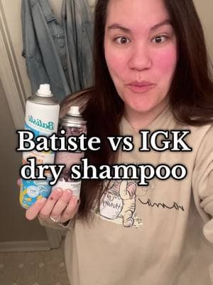 Which is your preference? #igk #dryshampoo #batiste #dryshampoolife 