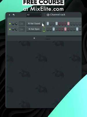 Get that house vibe for your tracks! Step-by-Step:  1️⃣ Grab a closed & open hi-hat sample  2️⃣ Click the first one → Misc Functions  3️⃣ Set Cut to 1  4️⃣ Click the second one → Set By to 1  5️⃣ Now the first hi-hat mutes the second = Clean & pro-sounding groove Get our free hihat samples at mixelite.com/free #musicproducer #beatmaking #flstudiotips #producergrind #sounddesign #producercommunity #drumprogramming #flstudio #musicproducers #studiohacks