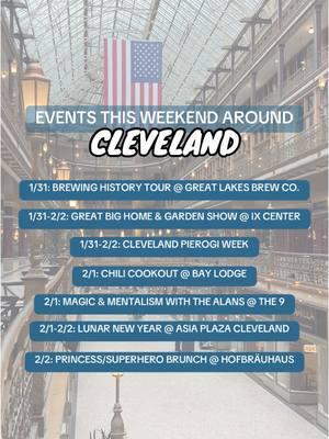 Check out these events happening around Cleveland this weekend! #thingstodoincleveland #cleveland #northeastohio #ohio #brewery #gardenshow #pierogies #chili #magicshow #lunarnewyear #brunch 