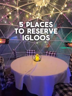 Cozy up inside a heated igloo at these 5 spots around Cleveland.👇🏼 1. The Aviator 2. Merwin’s Wharf 3. Georgetown Vosh 4. Lakewood Truck Park 5. The Fairmount These heated igloos offer a one-of-a-kind dining experience, combining cozy warmth with outdoor vibes. Tag the friends you’d love to chill with. #igloo #cleveland #igloodining 