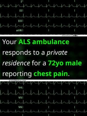 🇿🇦🫀🤔 Here we have a 12 lead EKG from a 72-year-old male patient that experienced a sudden onset of unprovoked 'crushing' substernal chest pain which radiates to his left shoulder. He took one dose of his prescribed sublingual nitroglycerin with no relief, and reports the pain as 7/10. His skin is pale, cool, and diaphoretic, and his vital signs are within normal limits. How will you treat, and where will you transport this patient? 🎉 Bonus Questions: 📚 Trivia: A clenched fist over the sternum is known as what medical sign? 🚒 BLS: Is additional NTG indicated? 🚑 ALS: What is the name of the EKG pattern found here? 🚁 CC/Flight: If an occlusion is present, which coronary artery is likely involved? All EKG recordings are from the EKG rhythm generator on my website (LII rhythms only for now, 12Ls are in beta and coming soon), be sure to check it out for more software generated #ECG practice! (Link in bio.) #EMS #emstok #paramedic #paramedicsoftiktok #medic #medicsoftiktok #flightmedic #criticalcareparamedic #paramedicstudent #paramedicschool #emta #emtb #emt #emtlife #emtsoftiktok #emtstudent #emtschool #firstresponders #NREMT #nurse #nursesoftiktok #RN #nursingstudent #nursingschool #flightnurse #criticalcarenurse #emergencynurse #NCLEX #nclexrn #nclexprep #doctor #doctorsoftiktok #medicalstudent #USMLE #emergencymedicine #criticalcare #cardiology #ACLS #STEMI 