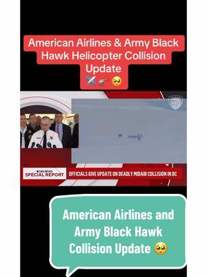 American Airlines and Black Hawk collision update, prayers for those who lost their lives and all the loved ones affected. This is devastating. 🥺🔗 #americanairlines #blackhawk #collision #airtrafficcontrol #washingtondc #washingtonreaganairport #cbsnews #reagannationalairport #usarmy #armyhelicopter #militarynews #breakingnews #whathappened #airspace #Runway 