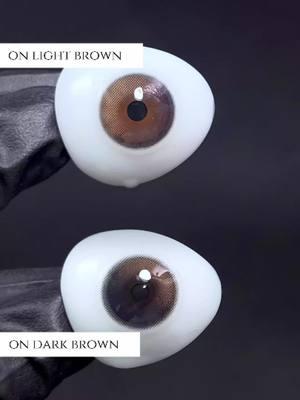 Try the Soso series lenses on light and dark eyes. 😍Which do you prefer, brown or grey? 🍃Get ur fav lenses at just4kira.com --- #just4kira #j4k #coloredcontactlens #coloredlens #colouredcontacts #fyp #grayeyes #browncontactlenses #beauty #eyes #SosoBrown #SosoGray