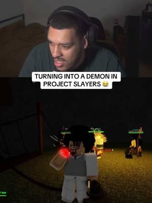 TURNING INTO A DEMON IN PROJECT SLAYERS #roblox #robloxfyp #robloxgames #projectslayers #projectslayer #bushidof 