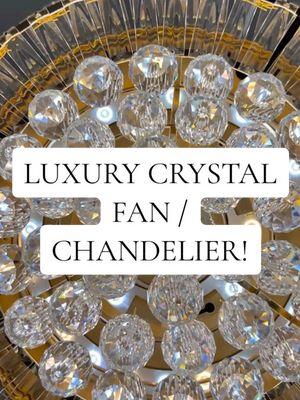 Most stunning crystal elegant ceiling fan! Best price I have seen! Comes with a remote dimmable it can be a chandelier when the fan is off it has 42 inch retractable acrylic blades. And go on our bedroom living room home office entryway at this price you’re gonna wanna grab two. #ceilingfan  #chandelier  #luxuryhomes  #luxuryhomedesign  #interiordesignideas  #homeremodeling  #homeofficedecor  #livingroomdecor  #womenover40 