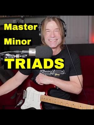 The easiest way to play minor chords all over the fingerboard is to play minor TRIADS and their inversions 🤨 In this VIDEO I'll show you the 3 minor TRIAD shapes. Enjoy the full video at Youtube/JerryCherryBand and have a great week Everybody ❤️ #triads #guitartriads #minortriads #guitarlesson #guitarsolo #guitartutorial #learnguitar #fretboardmapping #fretboardmemorization #cartervintageguitar #fenderstratocaster #guitarinvertions #musictheory 