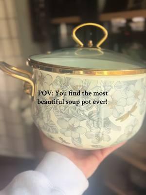 This has to be one of the prettiest pots ever!!!!     #soupweather #pot #cookingware #cooking #kitchen #kitchenessentials #fyp #fypシ 