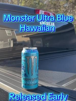 Ultra Blue Hawaiian the newest flavor from Monster wasn’t suppose to be available till March but we got it so let’s see how it taste #review #share #monster #bluehawaiian #dillyfam @Monster Energy 