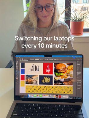 Laptop swap challenge😅💻🔄 Which one is your favorite?🤔  #logo #logos #logodesign #logochallenge #graphicdesign #graphicdesigner #branding #adobeillustrator 
