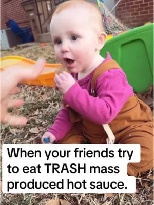 Friends don’t let friends eat trash hot sauce.  Hot sauce is the highlight of the dinner table. Make it local, make it small batch, make it an experience by God! You deserve better, so ask for more.  Keep the trash out. #hotsauce #springsnack #babies #shelbync 