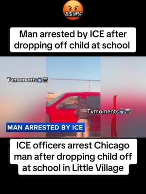 Man arrested by ICE after dropping off child at school in Chicago #Illinois #Chicago #littlevillage #ice #mexican #mexicantiktok #fyp #fypシ #viral #viralvideo #tvmoments🙆🏻‍♂️📺  