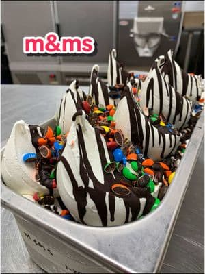 Sweet Cream Gelato with m&m’s and chocolate #gelato #icecream #chocolate #candy #gelatouniversity #fyp 