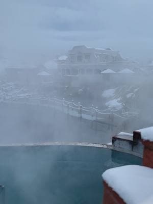 Winter is the coziest season to soak! ❄️💙 #HotSprings #Colorado #PagosaSprings #FYP