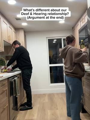 I think not being able to multitask while communicating actually helps us avoid some arguments. We have to remove distractions, focus on each other’s expressions, and truly listen. It can be frustrating at times for the both of us, to have to pause whatever it is we are doing at the moment, but overall, it prevents more issues than it causes—so for that, we are grateful 🙌🏼 #deaf #deafandhearing #signlanguage #sign #asl #marriage #married #arguments #facialexpressions #marriedlife #teamwork #communication #distraction #respect #Love #couplegoals #reallife #realmoments 