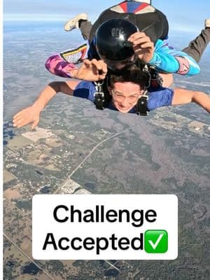 Skydiving 🪂: Challenge Accepted✅ 2 Challenges down. 1 to go.  Go check out the @Team Ignition 🔥 show on YouTube & let me know what challenge I should do next in the comments! #Teamignition #Ad #skydiving #funny #sports #adrenaline #vlogs 