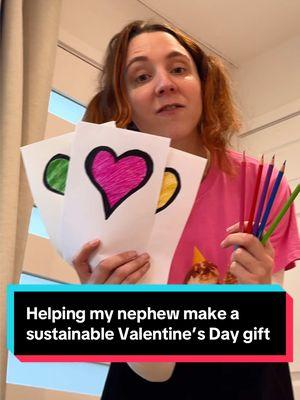 Helping my nephew make a sustainable Valentine’s Day gift ❤️ w/ @AKANA ⁠  #ValentinesDay #funny #auntlife #auntielife #nephew #comedy 