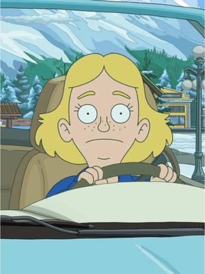 ohhhhkay, no more burritos for judy 😳 all-new #thegreatnorth returns sunday, february 16 on #FOX, next day on @hulu. #jennyslate #alanismorissette #driving #baddriver #cartok #comedy #animation #hulu