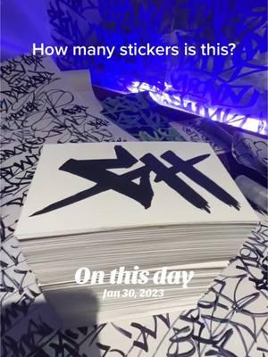 How many stickers is this? 🧐 got these stickers from @Machine Studio get your stickers from him 🍻 #stickers #slaps #graffitistickers #onthisday 