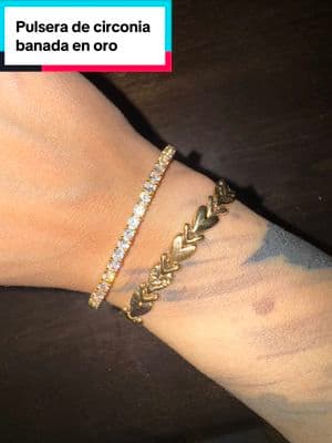 Pulsera con Circonia banada en 14k oro #goldbracelet #jewlery #adryhavana 