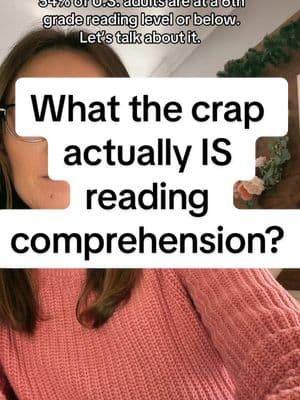 Things I mentioned/alluded to: * National Literacy Institute (for statistic) * The simple view of reading (for the equation)  * Scarborough’s Reading Rope (goes through the skills—nice visual of the skills needed!) The equation: Decoding/word recognition x language comprehension = reading comprehension  The vocab: * decoding/word recognition (do I know that these are letters, what these letters are, that they make these sounds, and that these letters in this order spell the word balloon?)—no meaning made here! Just being able to read the words  * background knowledge (do I know anything about this subject? Do I need to know about it before reading this text? How can I find that information in a way that taps into what’s already in my mental filing cabinet?) * vocabulary knowledge (do I know what this word means? Do I know what it means in THIS context?) * language structures (do I know that these words in this order are telling me more about this thing over here?) * literacy knowledge (do I know how to navigate this KIND of text? This genre? Do I know how to use the features of the text? Do I know, for example, that processing satire would be different from nonfiction?)  * reading comprehension (did I understand what I just read?)  If you need more examples, how to teach them, or more broken down explanations, I’m more than happy to help.  #englishteacher #reading #readingisfundamental #readingcomprehension #literacy #fyp