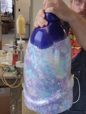 the glitter started to poke holes in my bag #purple #glitter #prosthetic #satisfying #resin #lamination #fyp #creep 