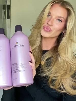 275+ washes per bottle is actually 🤩🤩 Upgrade your shower with Hydrate liter sizes #pureology #thepurplebottle #hairtips #hairtok #shampooandconditioner 