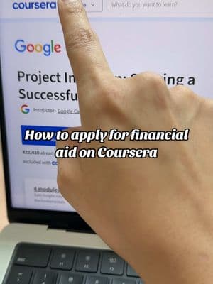 Replying to @Callmefren here’s how to apply for financial aid on  Coursera! #projectmanagement #pmtok #aspiringprojectmanager #career #careertransition #coursera #learning #googleprojectmanagement #pmp #capm #pmi #courseracertificates #study #careeradvice #projectmanager #beginner #financialaid #howtoapplyforfinanacialaid #creatorsearchinsights @Coursera 