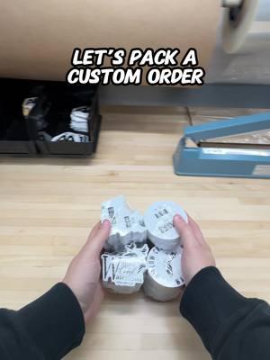 Packing a custom order #pov #packingorder #stickers  #satisfyingsounds 