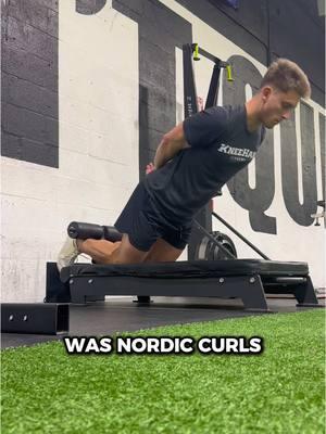 An Exercise I wish I prioritized: Nordic Curls  Hamstrings play a massive factor in your knee stability and overall knee health.  Weak Hamstrings is a recipe for disaster for your knees and that’s why it’s so important to strengthen them. #nordiccurls #kneehealth #aclsurgeryrecovery #injuryprevention #hamstringexercises #eccentricnordics 