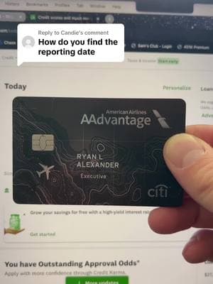 Replying to @Candie  The best way to find your credit card reporting date is to go into credit Karma, select credit card use, and then select the credit card you wish to find the reporting date on. This is one of the best credit tips if you pay your credit card to zero every single week or three days before the actual reporting date but also make sure to make your payment by the monthly payment due date.  #creditcard #credittips #creditscore #creditsecrets #crediteducation 
