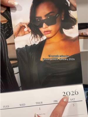 its never too late to grab a 2025 calendar, especially one you can use in january 2026! 🖤 #demilovato #lovatic #lovatics #ddlovato #demi #calendar #customcalendar #2025 #2026