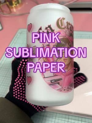 Came out great and it’s pink!!! What would you like me to make next using this paper? #sublimation #sublimationpaper #pinkpaper #pinksublimationpaper #sublimationtutorital #tutorial #TikTokShop #shoptiktok #fyp #like #follow #shop #lacrafter #glasscan #tutorial 