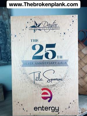 We print everything on wood! Awards, custom signage, photos and so much more! Check us out at www.Thebrokenplank.com #awards #eventsignage #signage #awardsshow #events #merch #customsign 