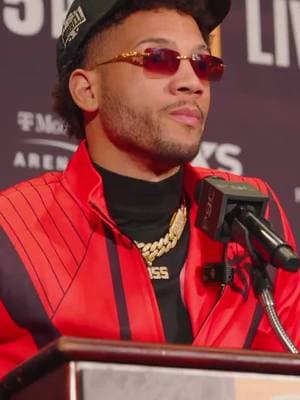 #DavidMorrellJr says "Saturday night is going to be a spectacle" and the mayhem has already started. #BenavidezMorrell