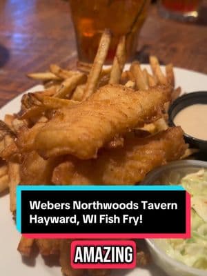 Webers is one of my new favorite Fish Fry locations in Hayward! 🐟 They also have prime rib on Saturday! 🥩 Go say hi to Mike and tell him I says hi! Cheers! 🥃  #wisconsin #fishfry #fish #friday #haywardwi #supperclub #minnesota #midwest #michigan #snowmobile 